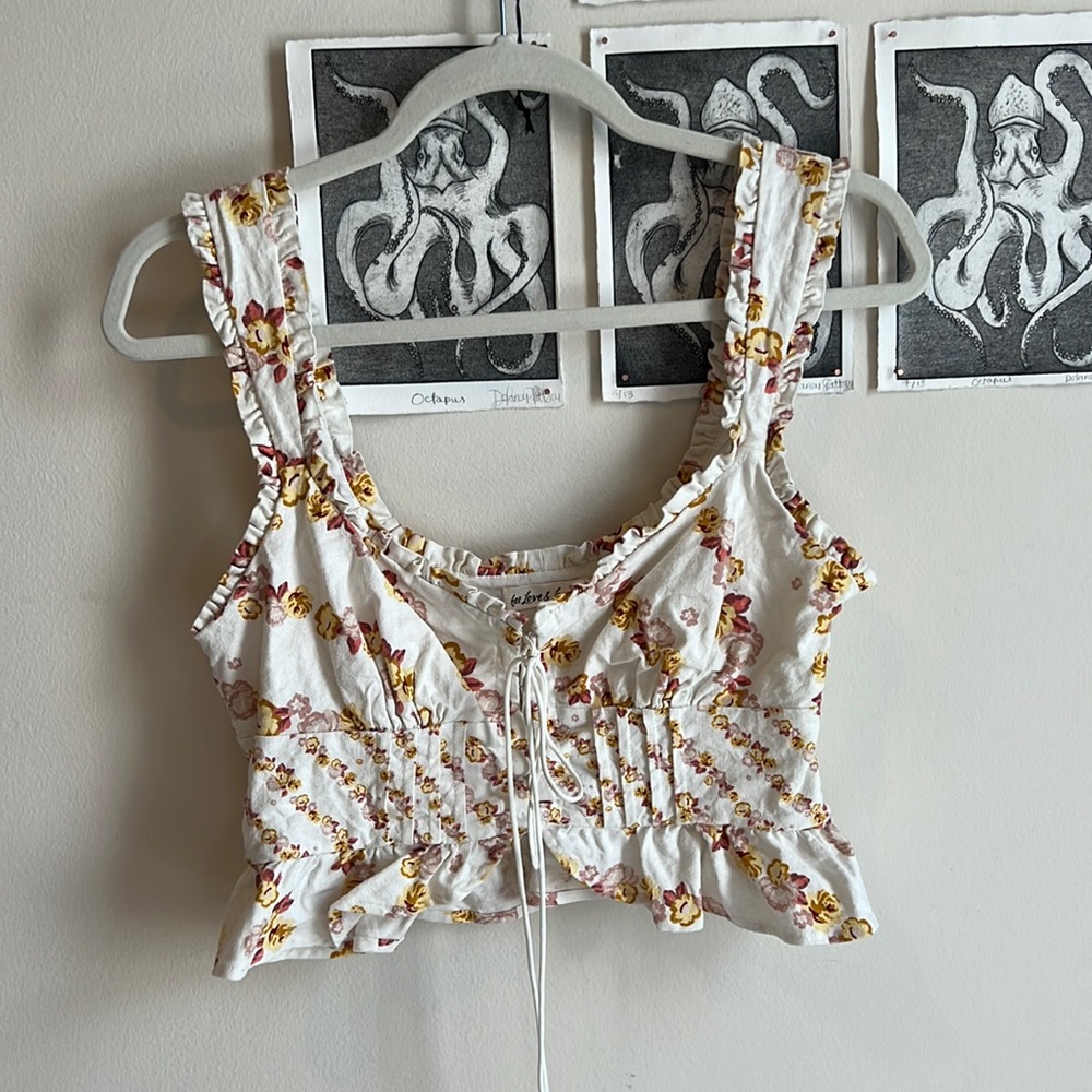 For Love and Lemons Lace Up Top